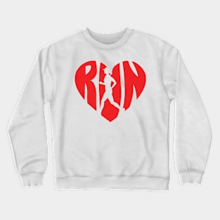 Running for your heart Crewneck Sweatshirt